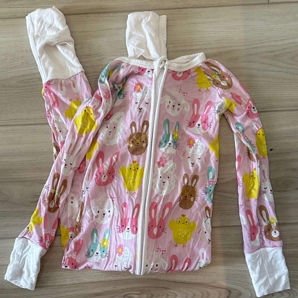 Little Sleepies Pink and White Animal Print Pajama Set